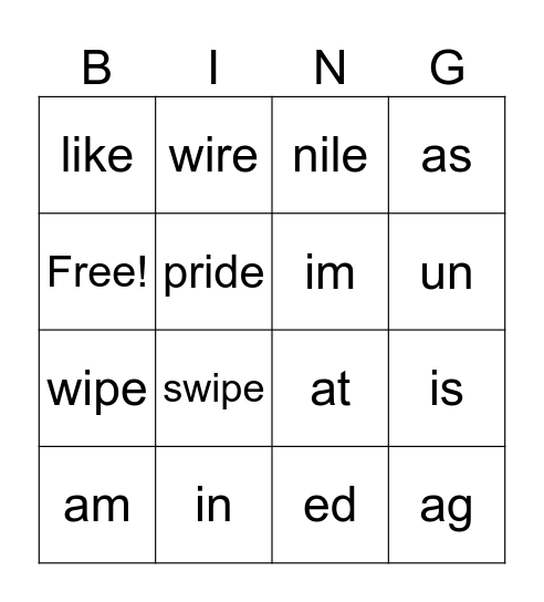 BINGO Card