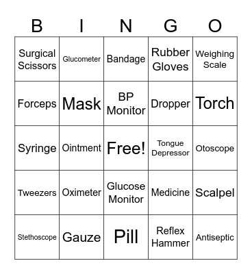 Dr. Tools Bingo Card