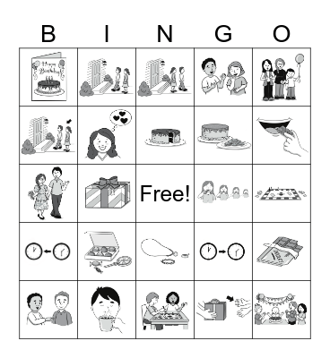 N2N Level 1 Unit 7 Bingo Card