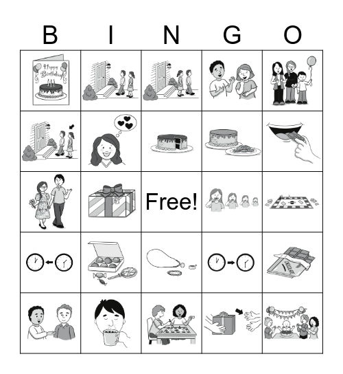 N2N Level 1 Unit 7 Bingo Card