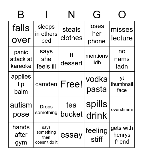 Bellago Bingo Card