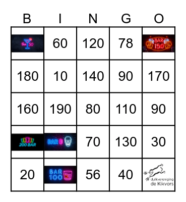 Kikvors BAR Bingo Card