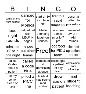 Niko's Night Float Bingo! Bingo Card
