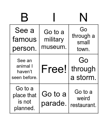 SPRING BREAK CHEEVOS Bingo Card