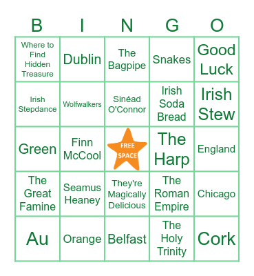 Jam Filled St. Patrick's Day Trivia Bingo!! Bingo Card