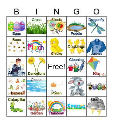 S P R I N G O Bingo Card