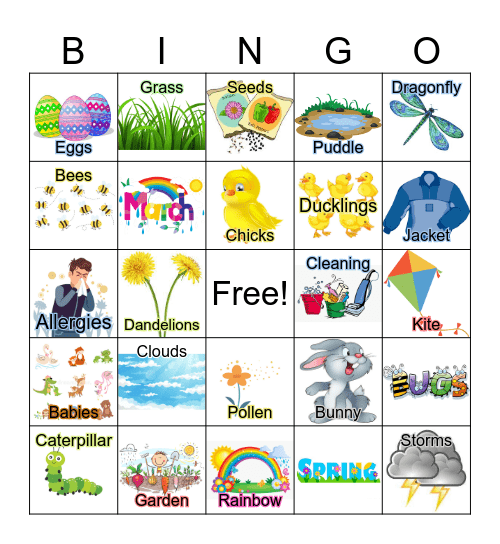 S P R I N G O Bingo Card