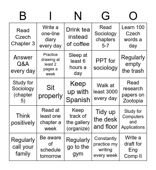 Bingo Card