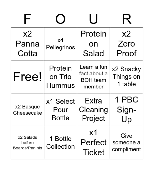 St Patty's Day Bingo Card