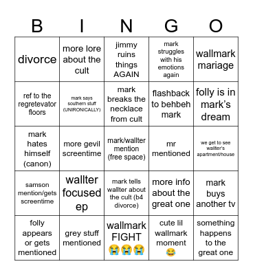 sticks & stones 2 bingo Card