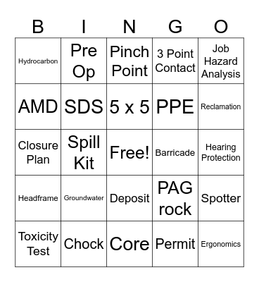 2026 Leadership Summit HSE BINGO Card