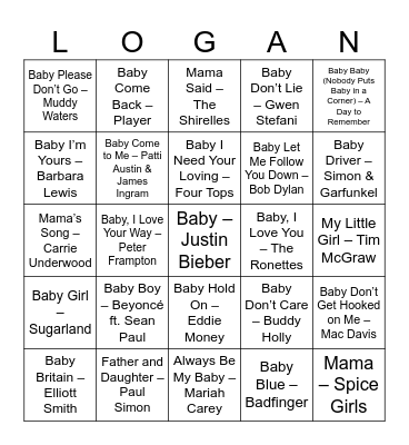 It's a girl! Bingo Card