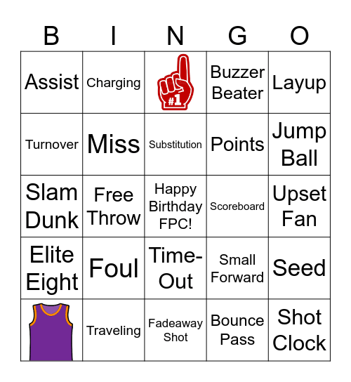 March Madness Bingo Card
