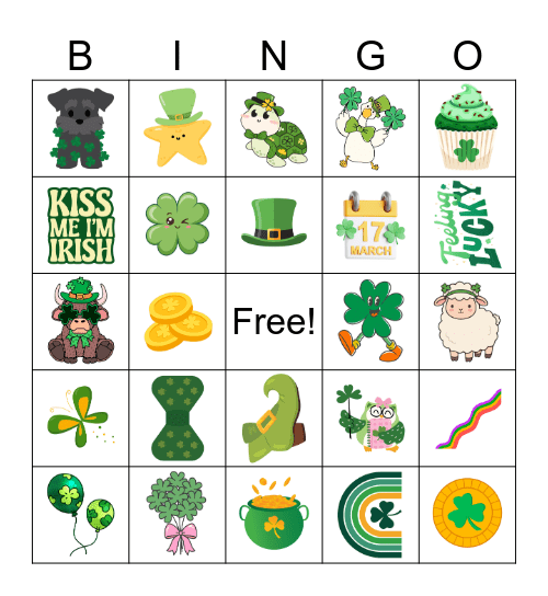 St. Patrick's Day Bingo Card