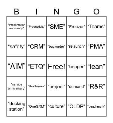 TOC FY26 Q2 Bingo Card