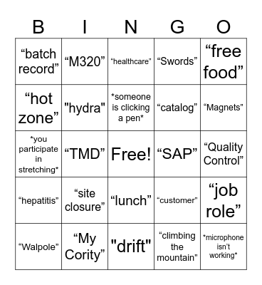 TOC FY26 Q2 Bingo Card