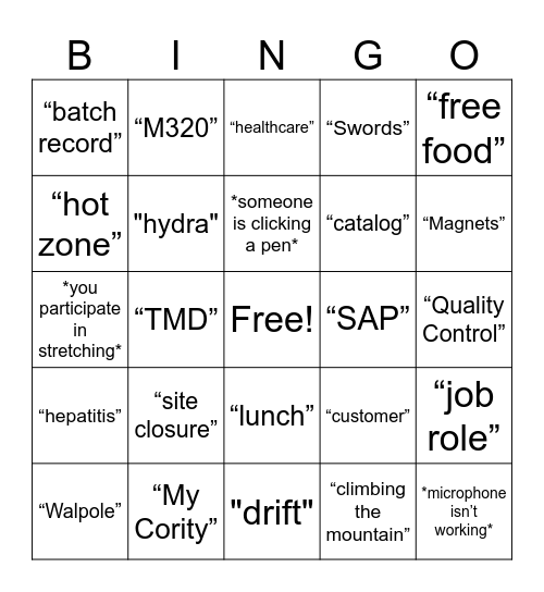 TOC FY26 Q2 Bingo Card