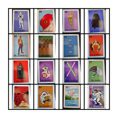 Star Wars Bingo Card