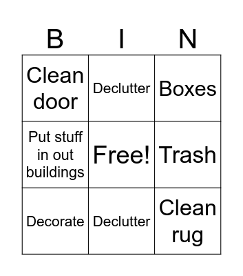 Back Porch Bingo Card
