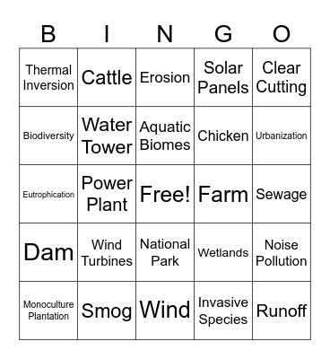 Bingo was his name-o Bingo Card