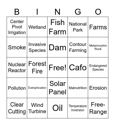 APES Bingo Card