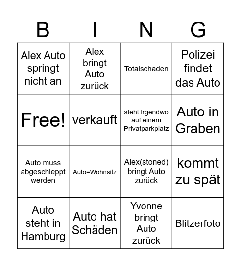 Das RK3ische Bingo Card