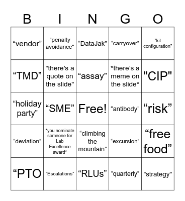 TOC FY26 Q2 Bingo Card
