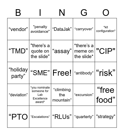 TOC FY26 Q2 Bingo Card