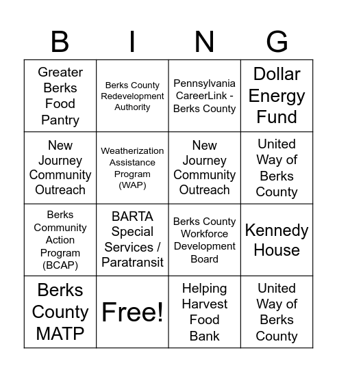 Everyday Heroes in the Community Bingo Card