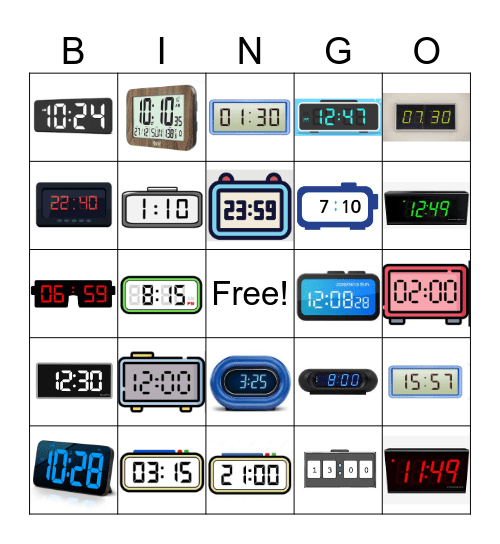 The Time Bingo Card