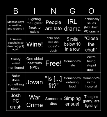 ARQUADIA BINGO Card