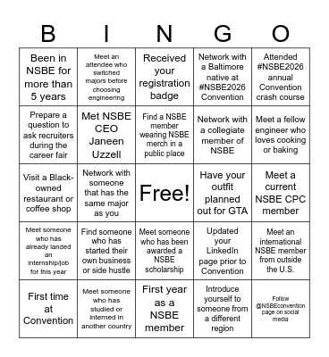 #NSBE2026 Hype Session Bingo Card