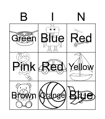 Sort by toys Bingo Card