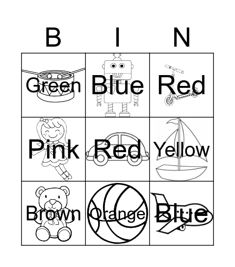 Sort by toys Bingo Card