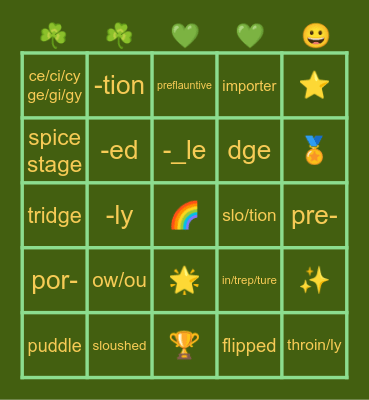 st. patricks day bingo! ☘️ Bingo Card