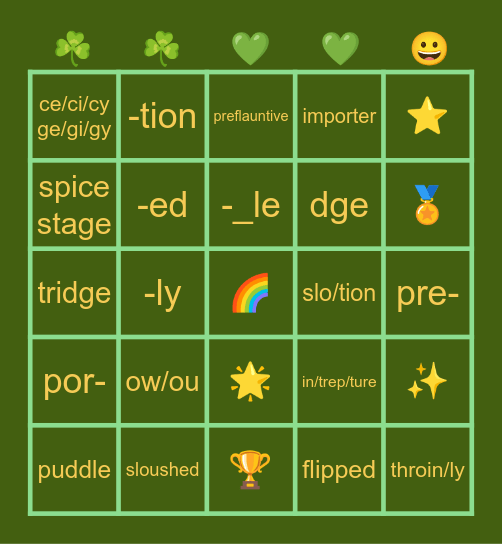 st. patricks day bingo! ☘️ Bingo Card