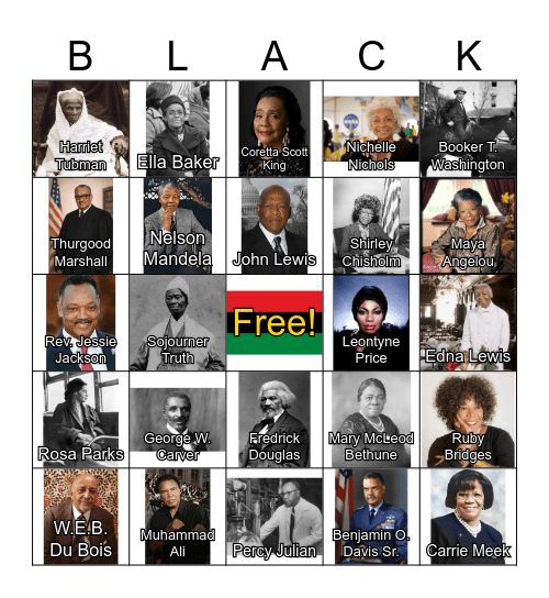 Black History Bingo: Senior Edition Bingo Card