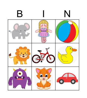 Bath time Bingo Card