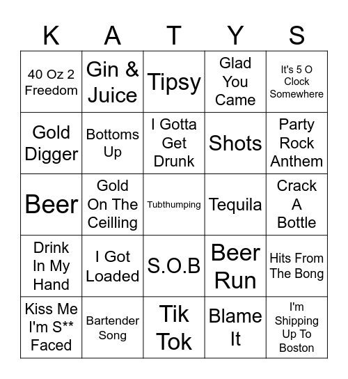 Shamrock & Shots Bingo Card