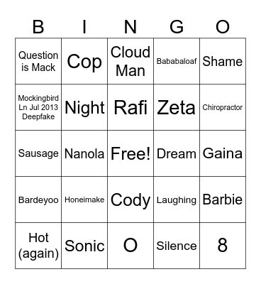 Bambam Brian Monett Starts On-Screen in Scene: 64 Bingo Card