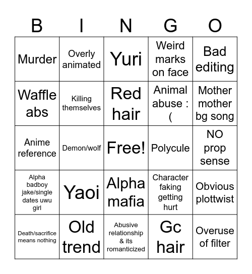 GACHA BINGO Card