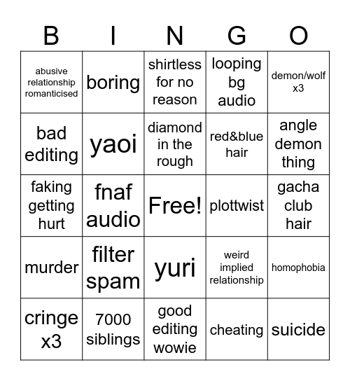 gacha bingo Card