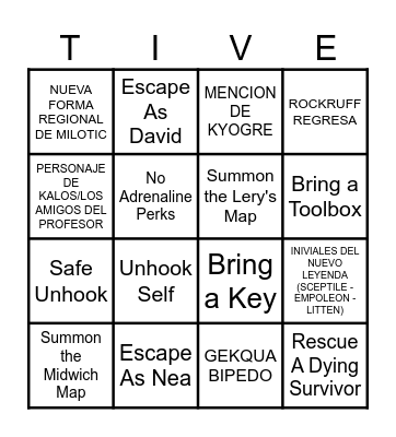 POKEMON 10MA GEN Bingo Card