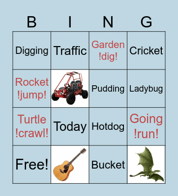 Adventure Bingo Card