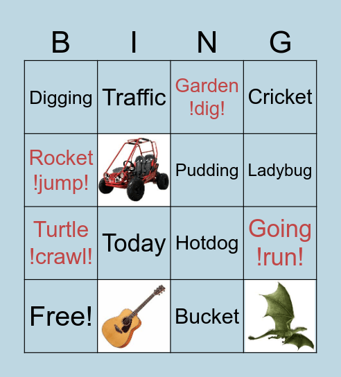 Adventure Bingo Card