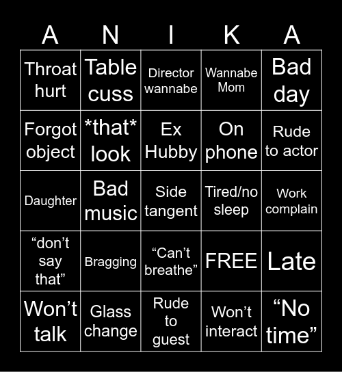 00000009726282929 Bingo Card