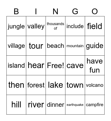 Come with me 5 ch 10 Bingo Card