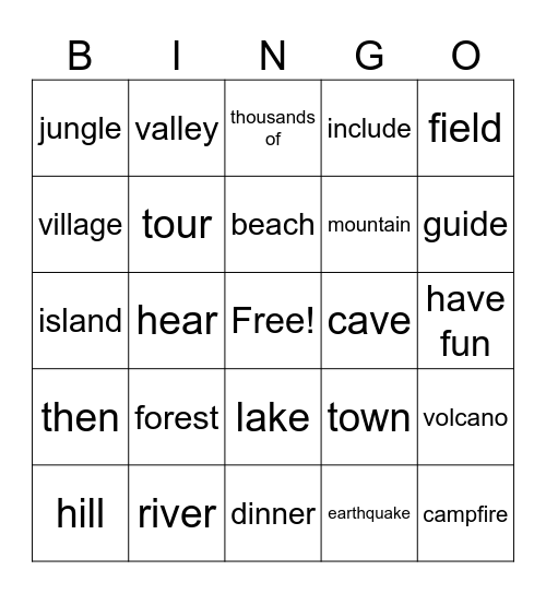 Come with me 5 ch 10 Bingo Card