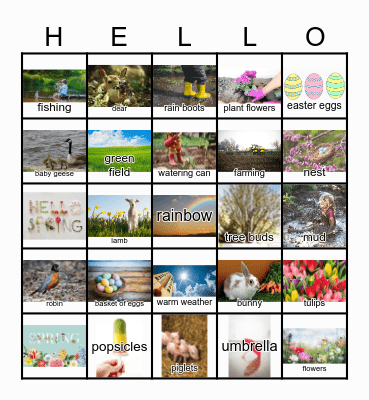 SPRING Bingo Card