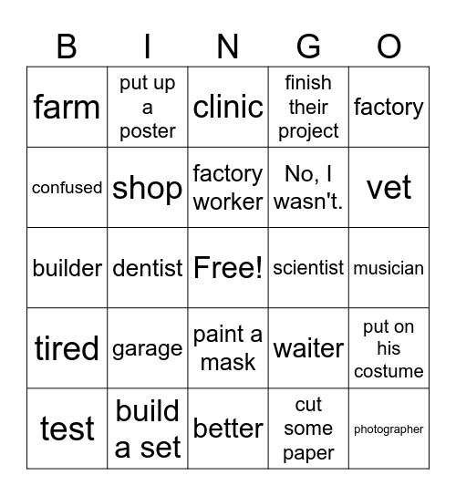 STEP 6 Bingo Card